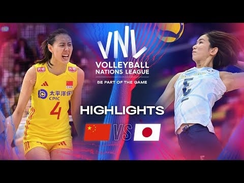 CHN Vs JPN Quarter Finals Highlights Week 3 Women S VNL