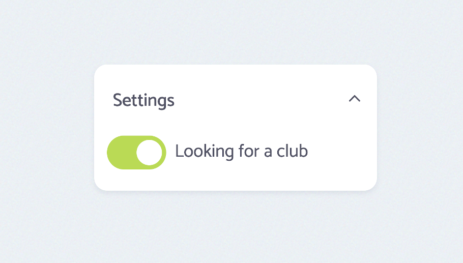 Adding information that you are looking for a club