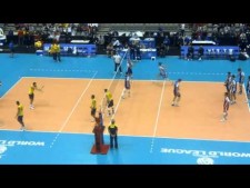 Bartosz Kurek 2nd meter spikes during warm-up