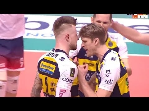 Ivan Zaytsev 4 ace serves in a row