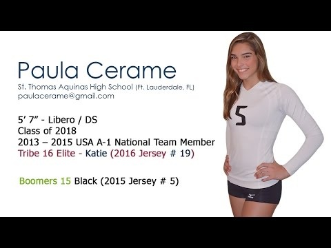 Paula Cerame - Libero Class of 2018 Volleyball Highlights