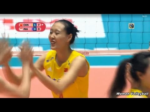 2019 AVC WOMEN'S VOLLEYBALL CHAMPIONSHIP，China vs Indonesia，HanYu Yang Heightlights