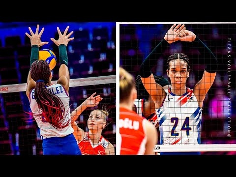 Amazing Volleyball Middle Blocker from Dominican - Young Geraldine Sthefany Gonzalez World Cup 2022