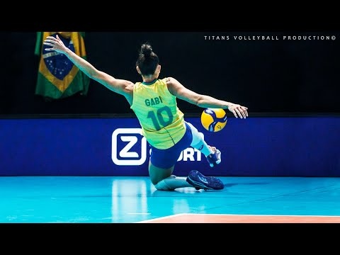 Unbelievable Volleyball Defense by GABI - Foot Saves | World Cup 2022