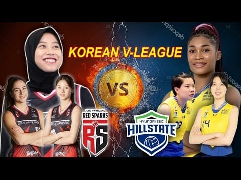 LIVE MEGAWATI LIGA VOLI KOREA, Red Sparks ? E&C Hillstate | Korean ...