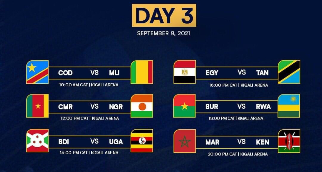 Day 3 fixtures, 9th September 2021